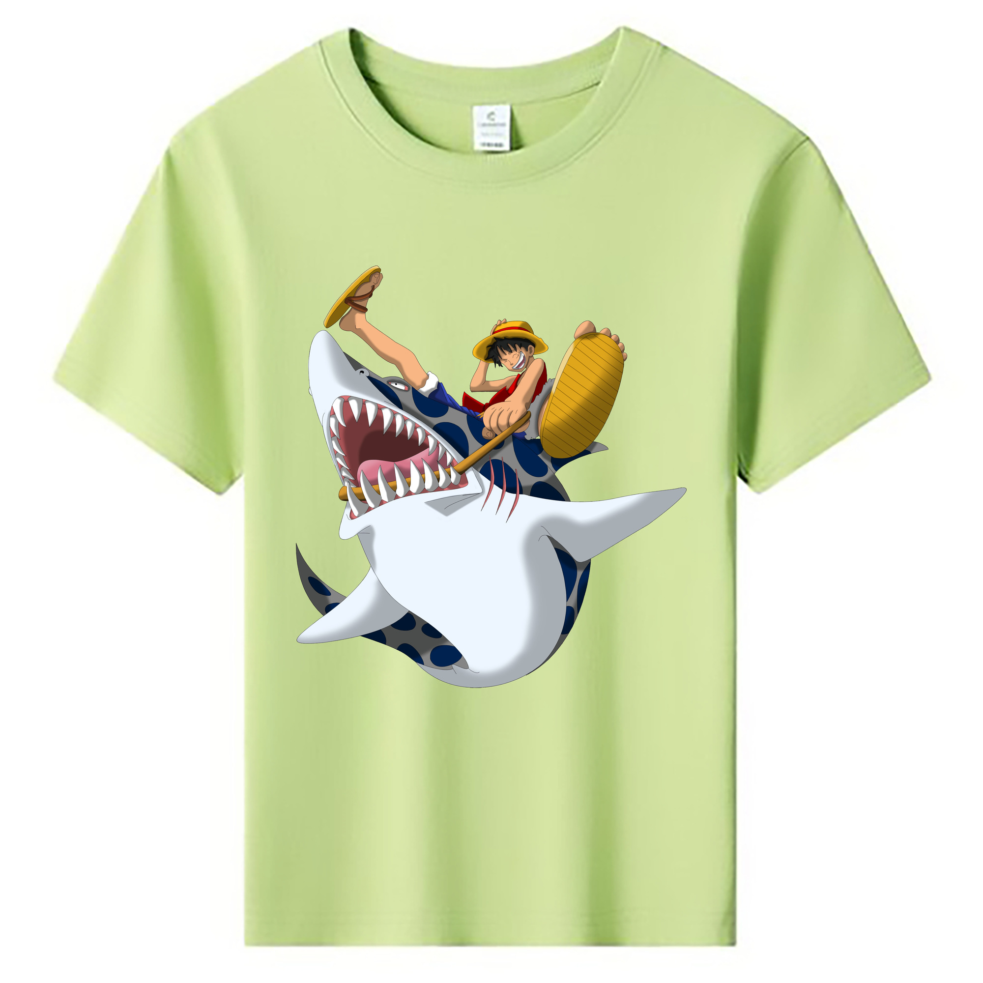 ワンピース モンキー・D・ルフィ ONE PIECE Monkey D. Luffy 綿100％キッズTシャツ（フロントプリント）